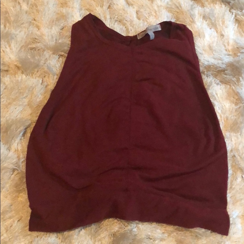 Red crop top